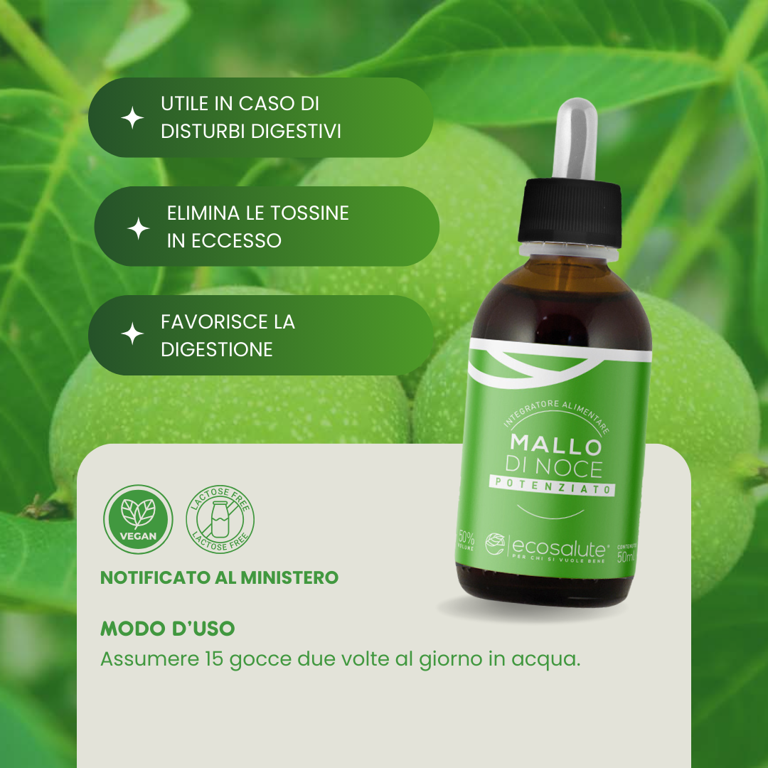 MALLO VERDE DI NOCE POTENZIATO TINTURA MADRE Ecosalute