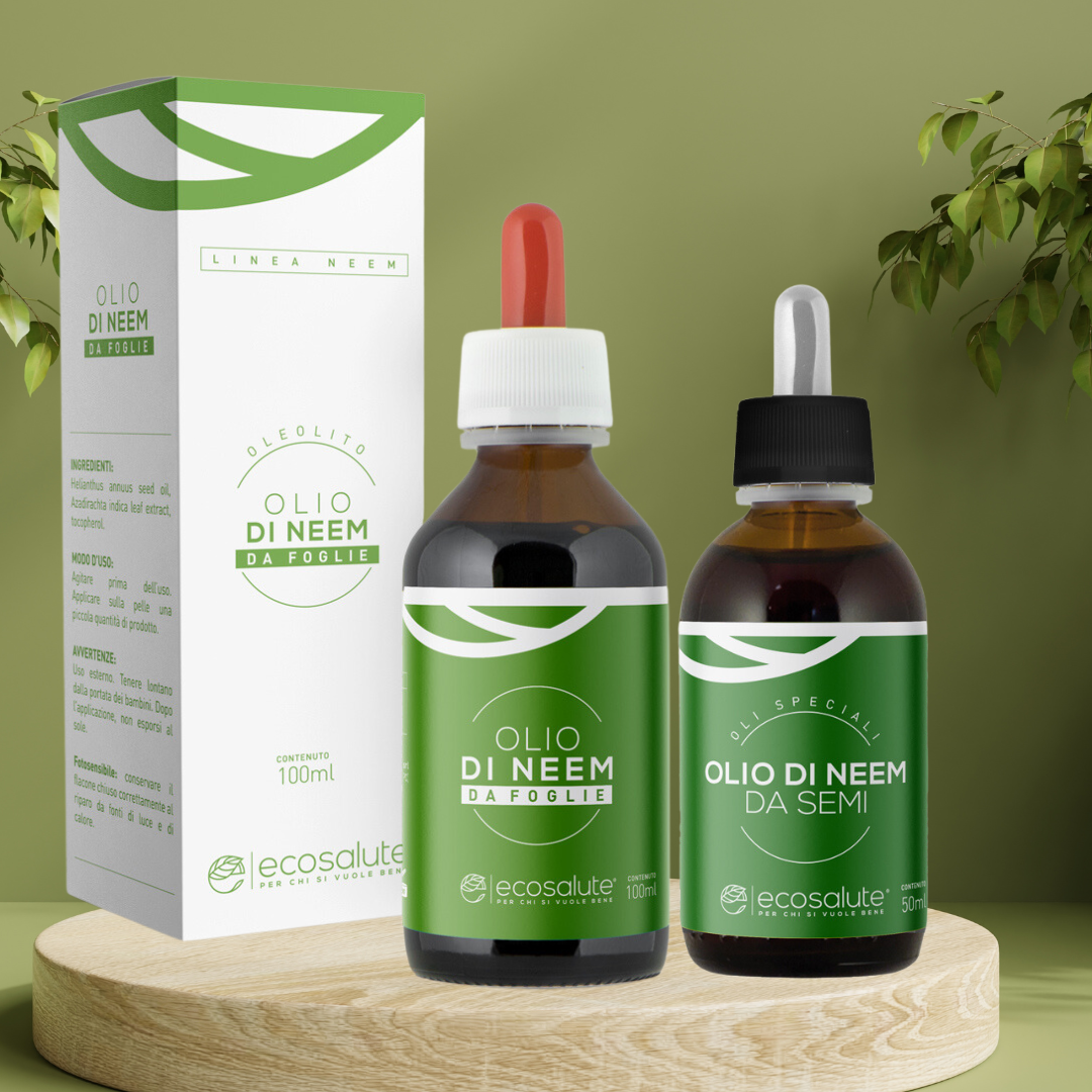 Pacchetto SET OLIO DI NEEM + FOGLIE Ecosalute