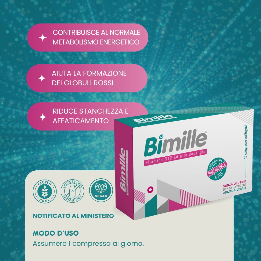 BIMILLE® - vitamina B12 sublinguale ad alto dosaggio