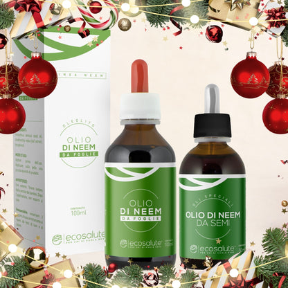 NEEM OIL + LEAVES SET package