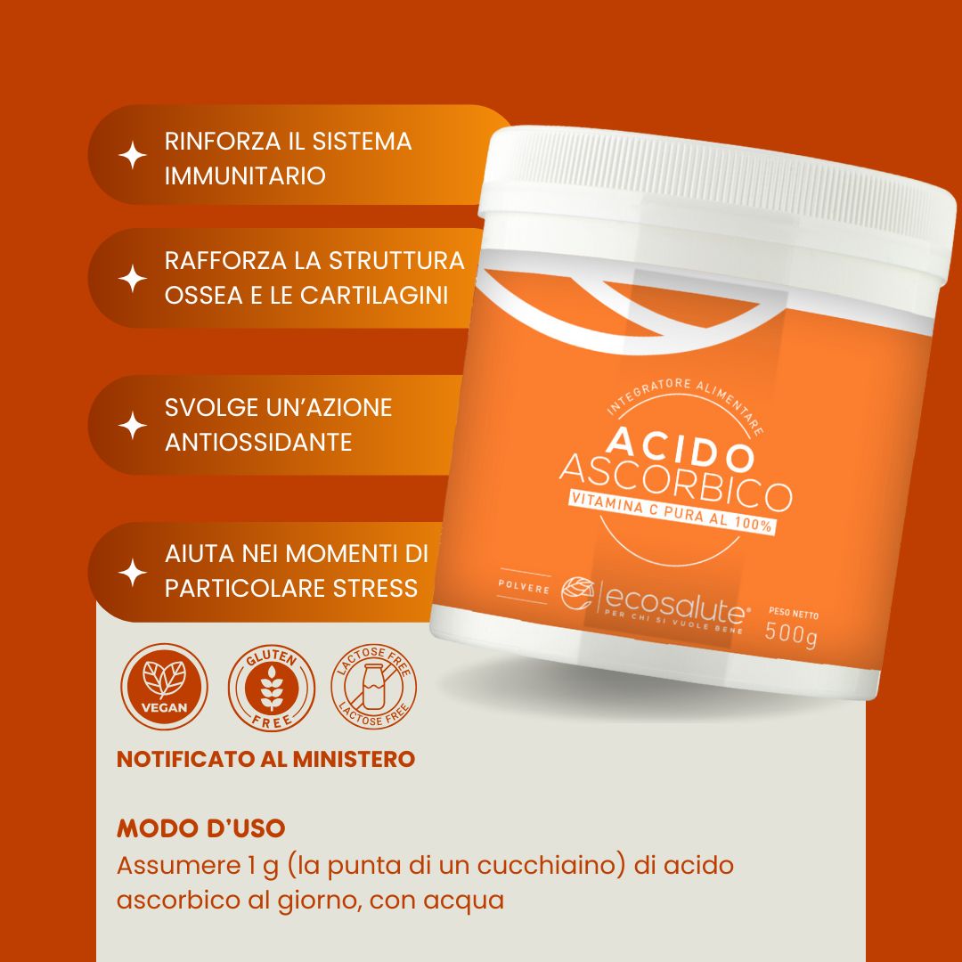 ACIDO ASCORBICO PURO - 500g