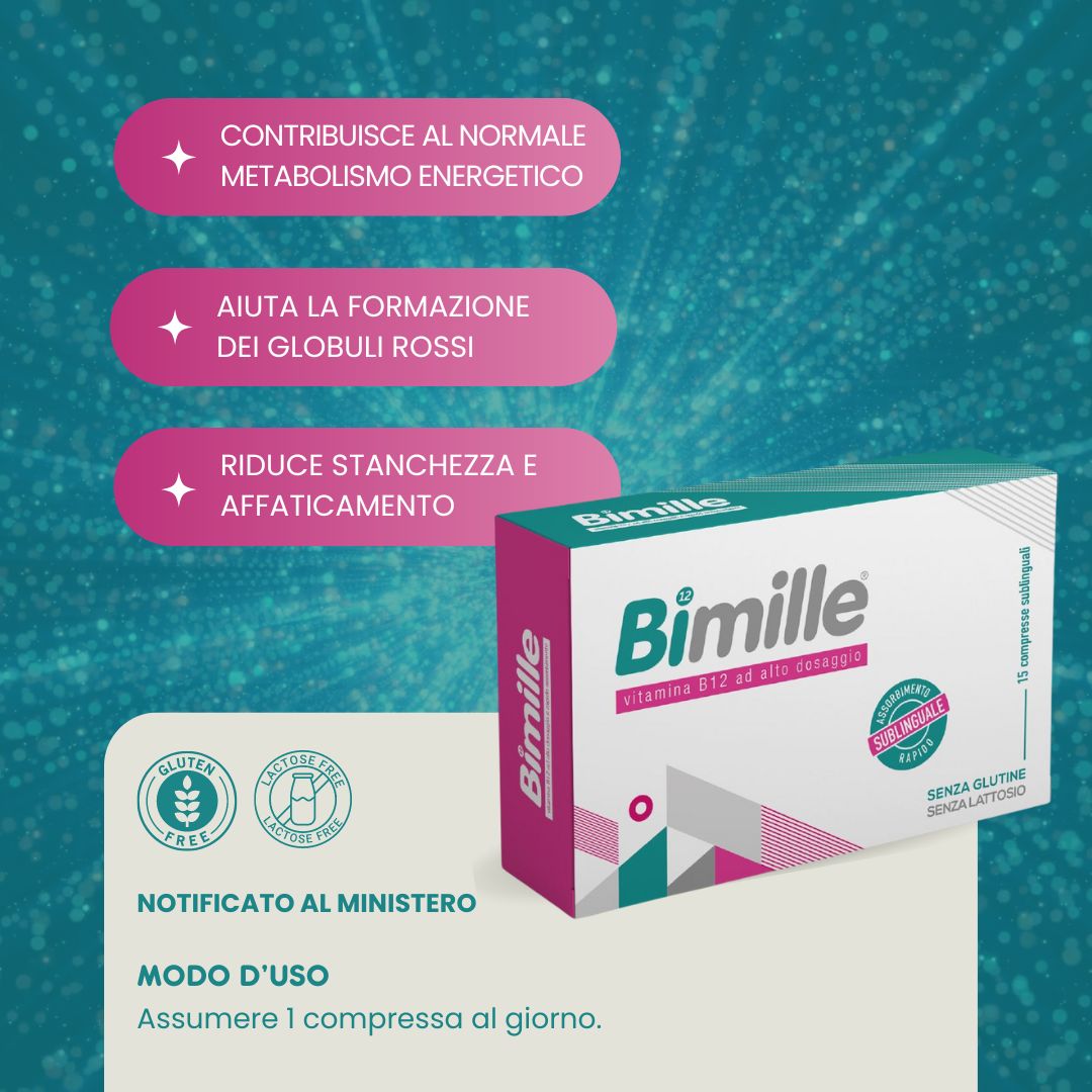 BIMILLE - vitamina B12 sublinguale ad alto dosaggio